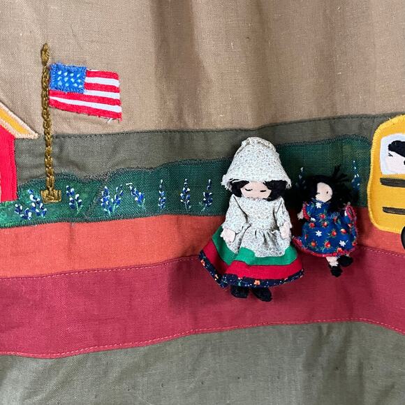 Women's Handmade Teacher Skirt School Theme Tan A-Line Size XS/S - Picture 6 of 8